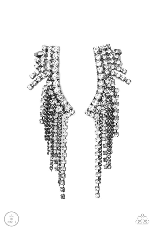 Paparazzi Accessories: Thunderstruck Sparkle - Black Earring