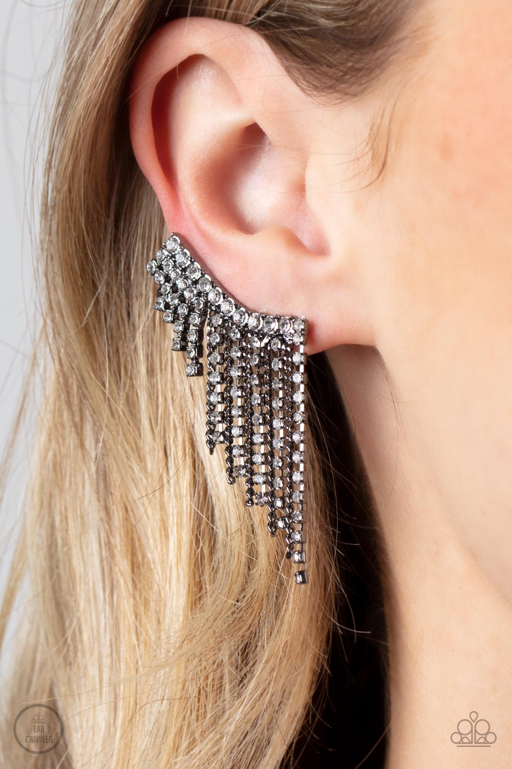 Paparazzi Accessories: Thunderstruck Sparkle - Black Earring