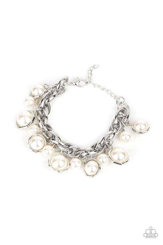 Paparazzi Accessories: Orbiting Opulence - White Bracelet