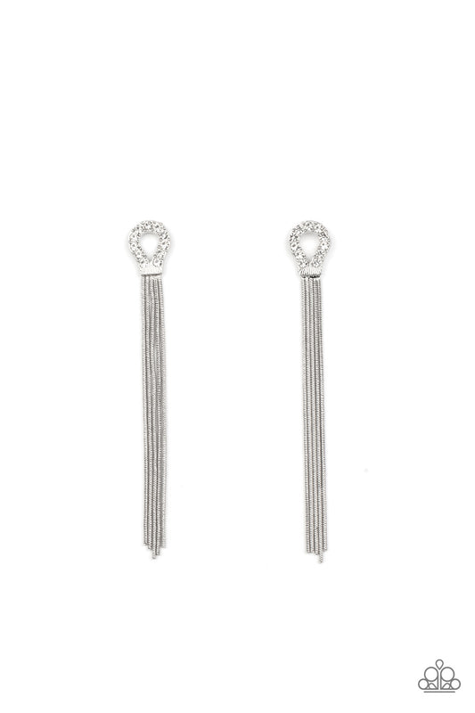 Paparazzi Accessories: Dallas Debutante - White Earring