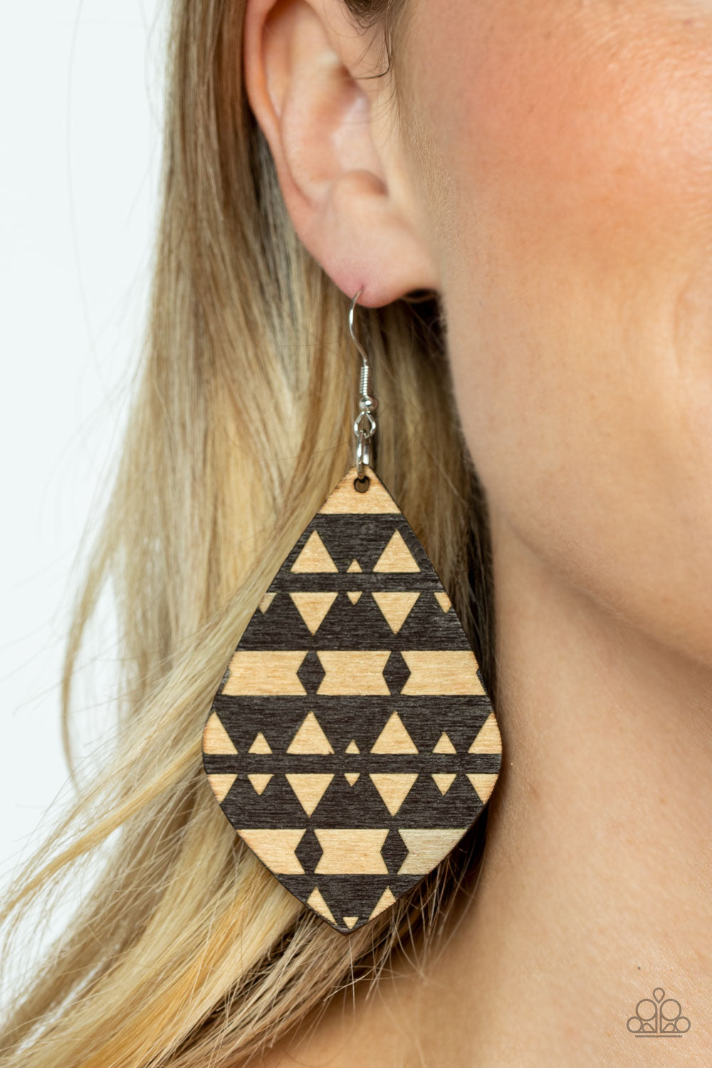 Paparazzi Accessories: Zimbabwe Zoo - Brown Wood Earring