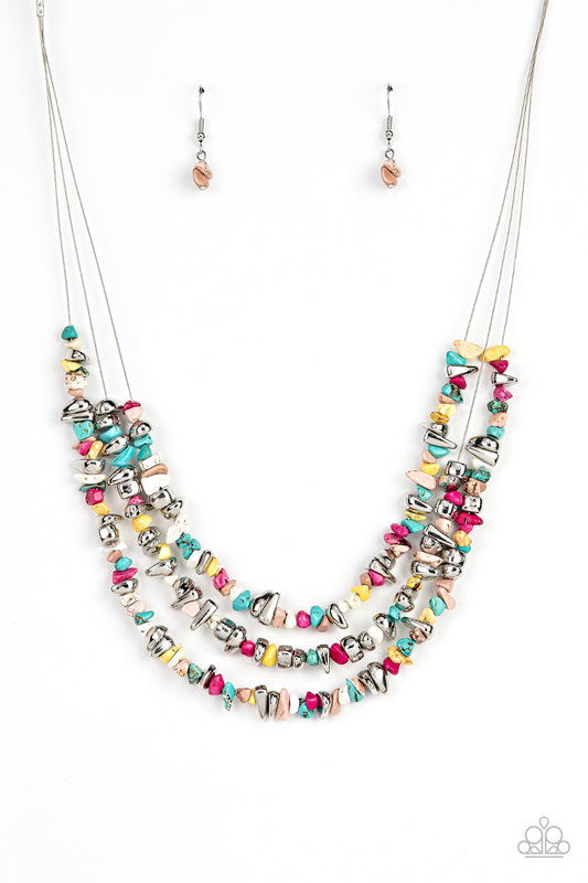 Paparazzi Accessories: Placid Pebbles - Multi Necklace