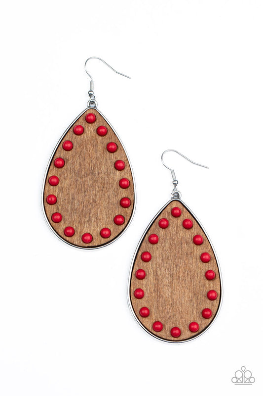 Paparazzi Accessories: Rustic Refuge - Red Earring