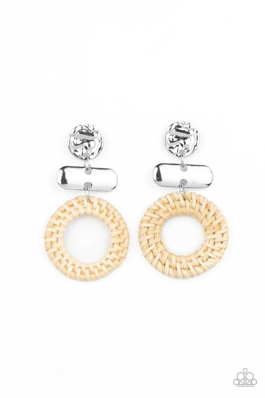 Paparazzi Accessories: Woven Whimsicality - White Earring