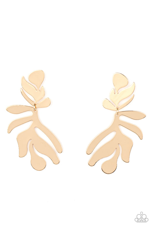 Paparazzi Accessories: Palm Picnic - Gold Earring