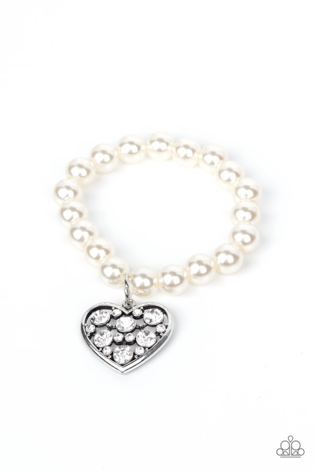 Paparazzi Accessories: Cutely Crushing - White Bracelet