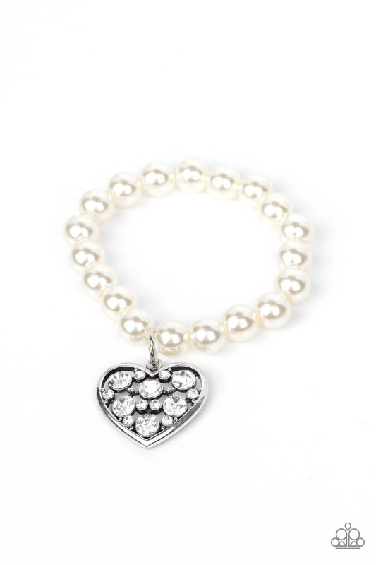 Paparazzi Accessories: Cutely Crushing - White Bracelet