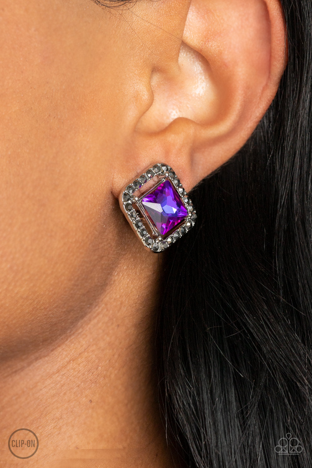 Paparazzi Accessories: Cosmic Catwalk - Purple Clip-on Earring