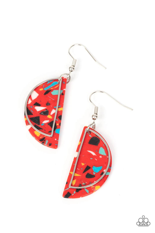 Paparazzi Accessories: Flashdance Fashionista - Red Earring
