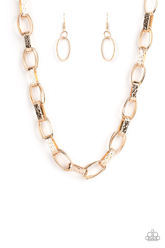 Paparazzi Accessories: Motley In Motion - Gold Necklace