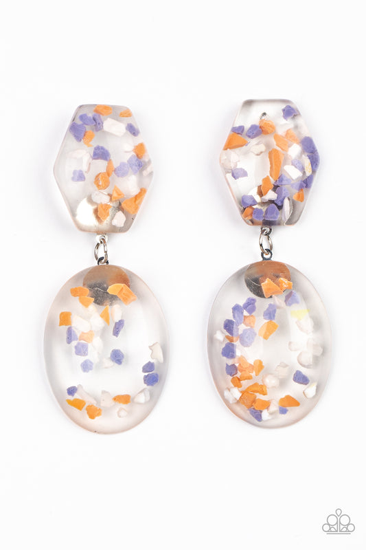 Paparazzi Accessories: Flaky Fashion - Orange Earring