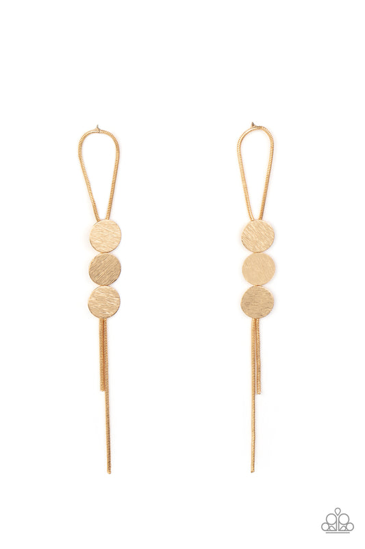 Paparazzi Accessories: Bolo Beam - Gold Earring