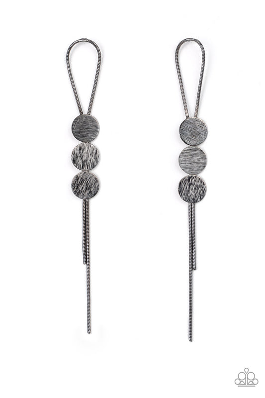 Paparazzi Accessories: Bolo Beam - Black Earring