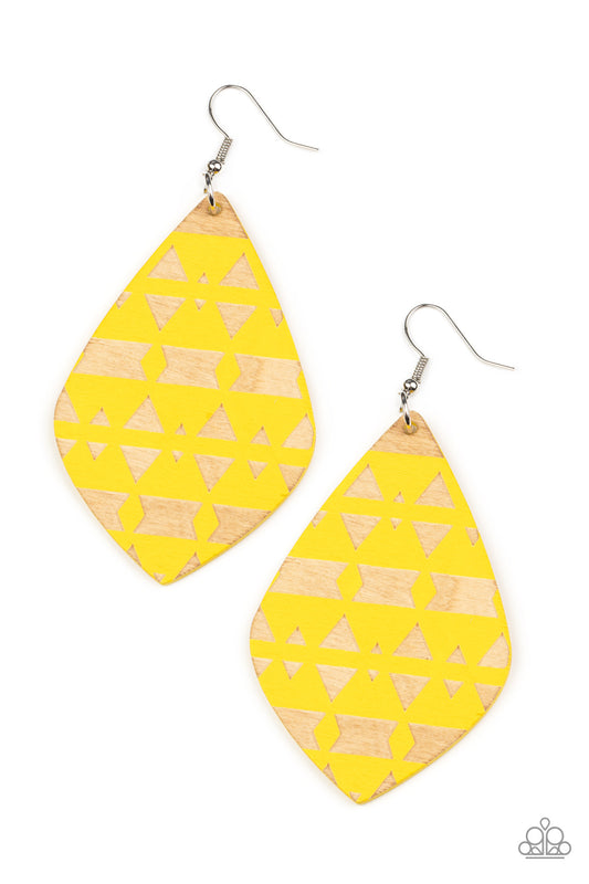 Paparazzi Accessories: Zimbabwe Zoo - Yellow Earring