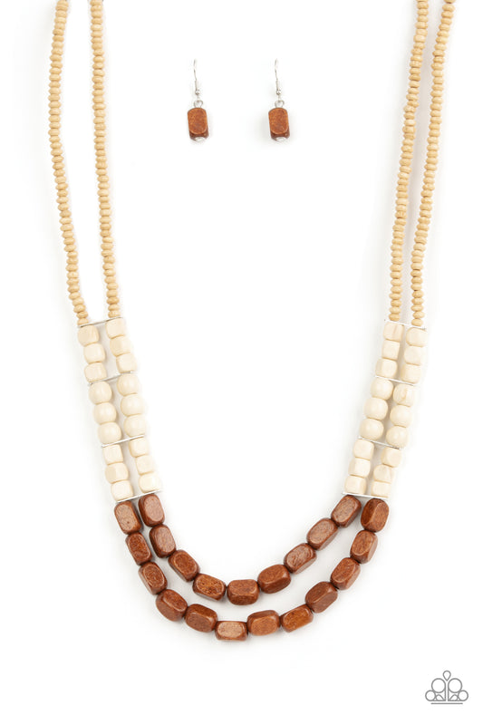 Paparazzi Accessories: Bermuda Bellhop - Brown Necklace