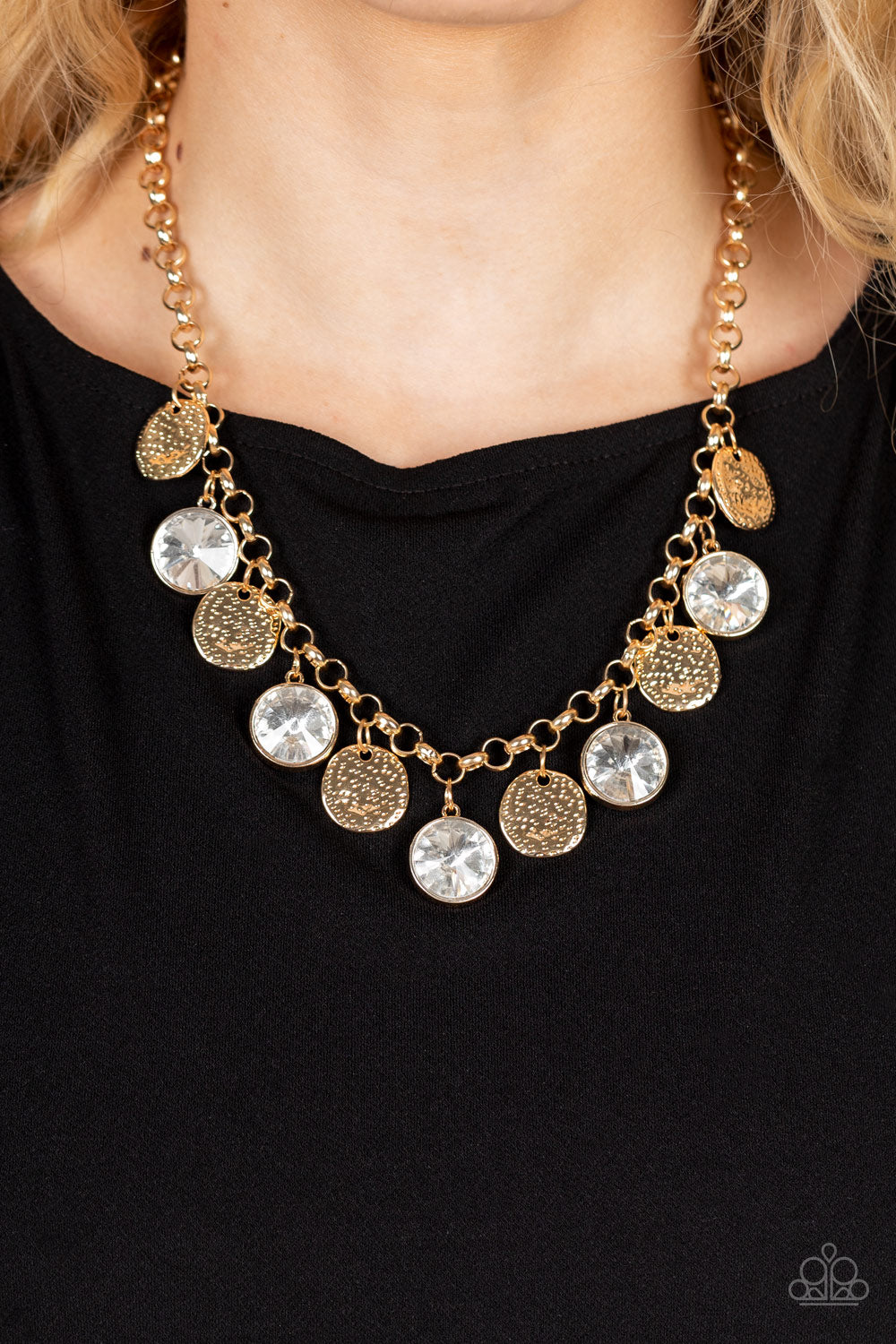 Paparazzi Accessories: Spot On Sparkle - Gold Necklace