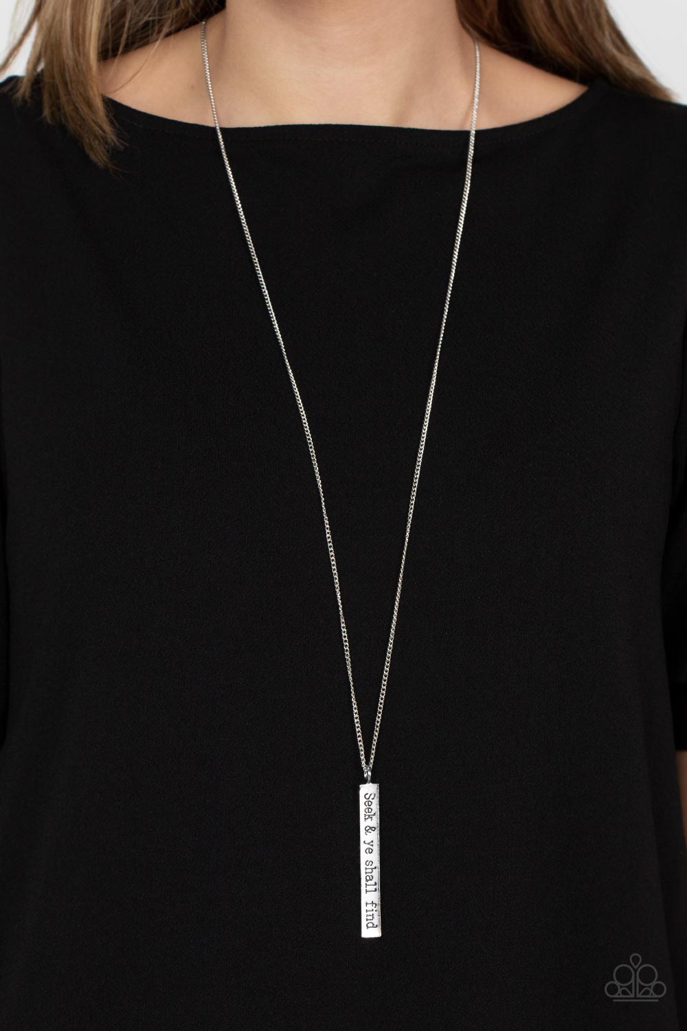 Paprazzi Accessories: Matt 7:7 - Silver Necklace