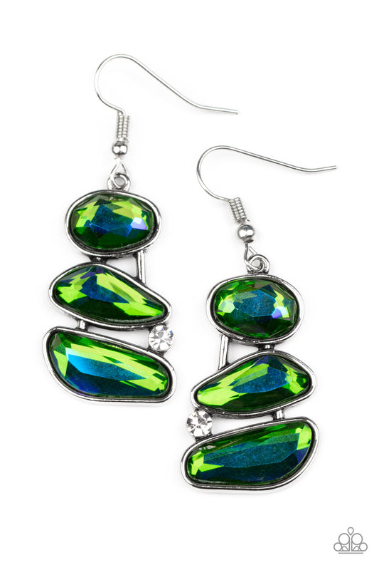 Paparazzi Accessories: Gem Galaxy - Green Earring