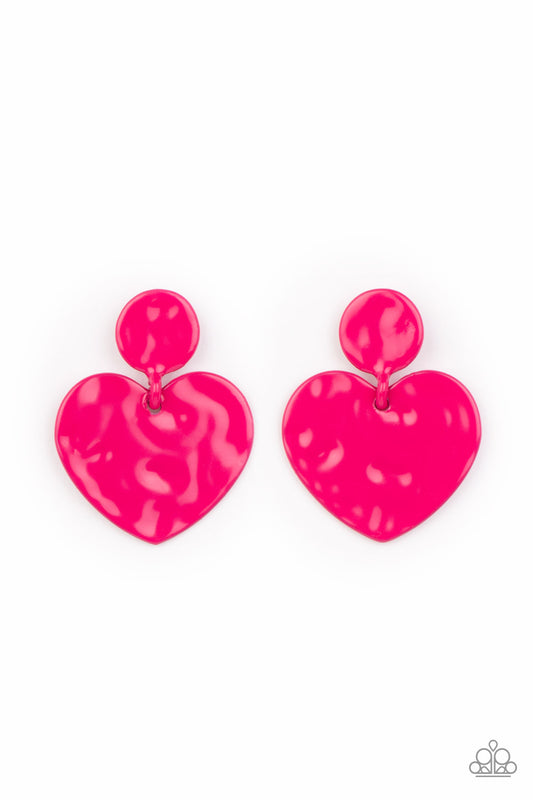 Paparazzi Accessories: Just a Little Crush - Pink Earring
