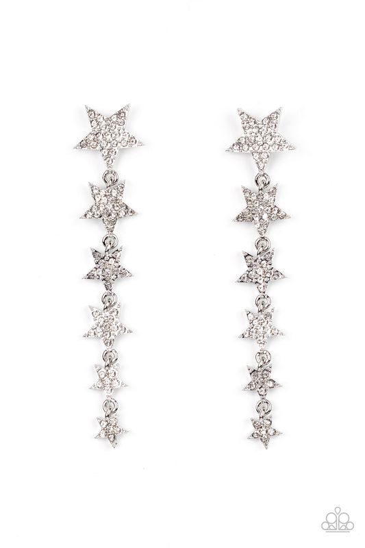 Paparazzi Accessories: Americana Attitude - White Earring