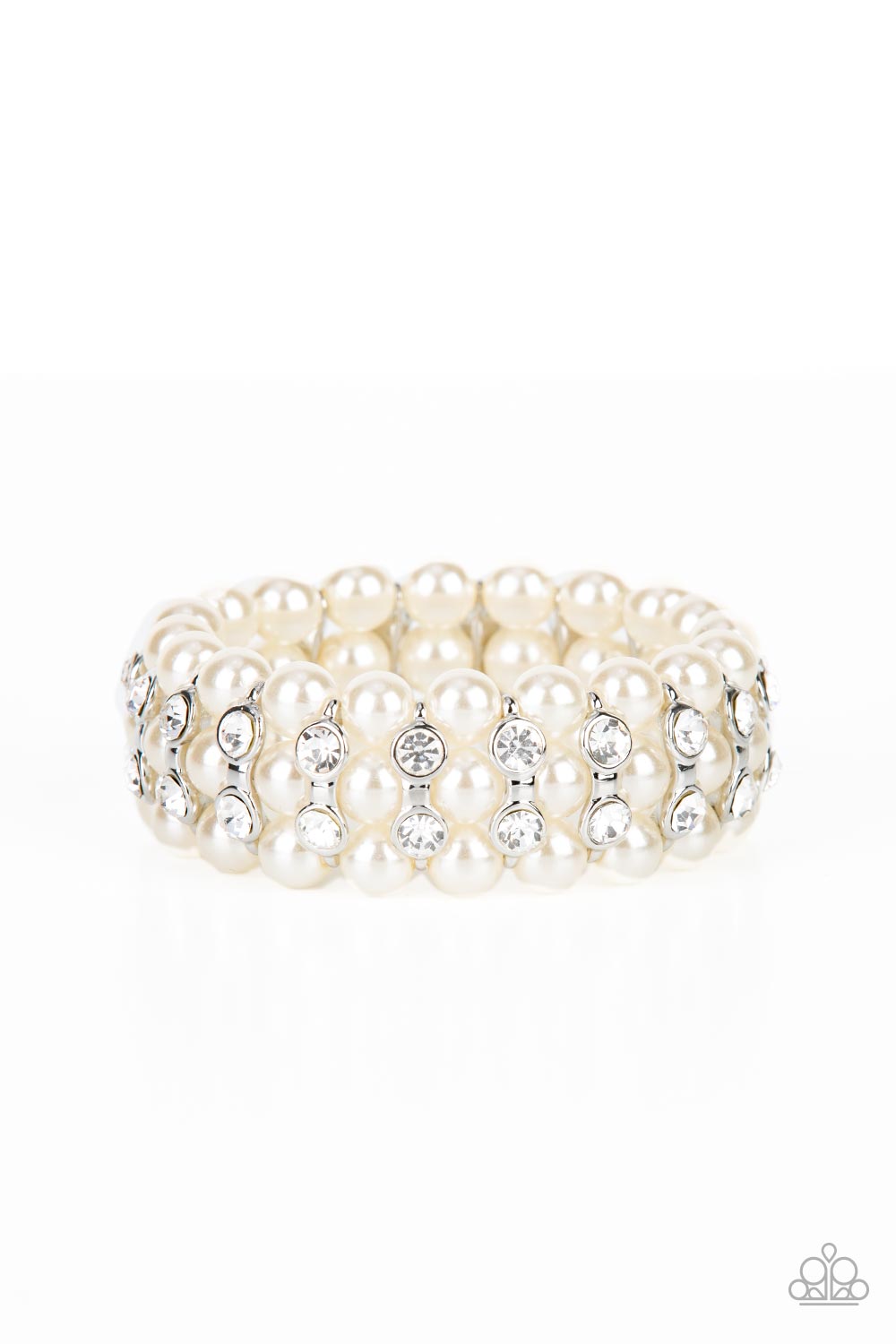 Paparazzi Accessories: Eiffel Tower Elegance - White Bracelet