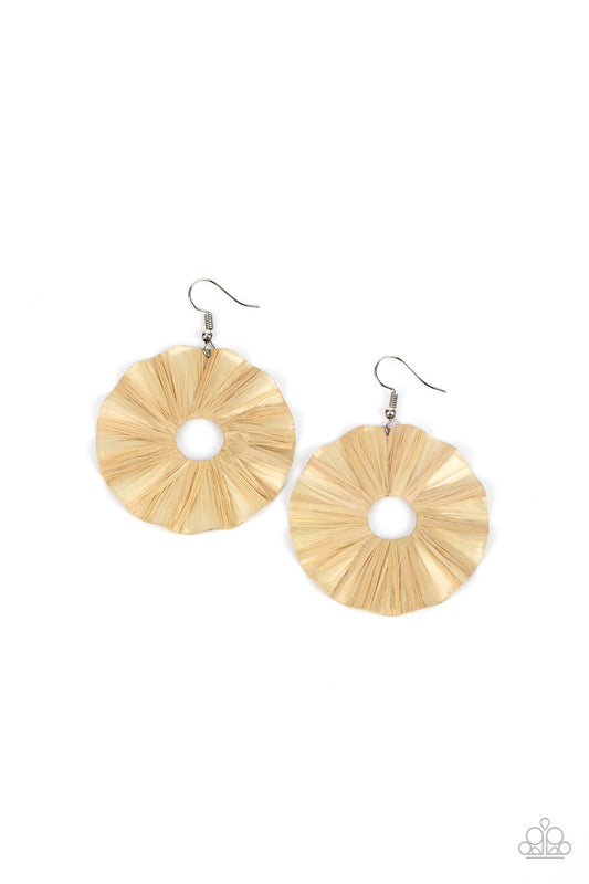 Paparazzi Accessories: Fan the Breeze - Brown Earring