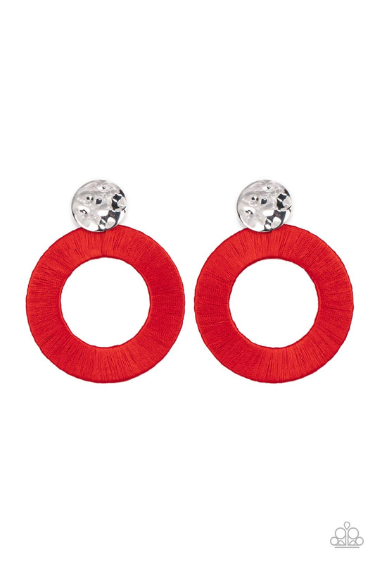 Paparazzi Accessories: Strategically Sassy - Red Earring