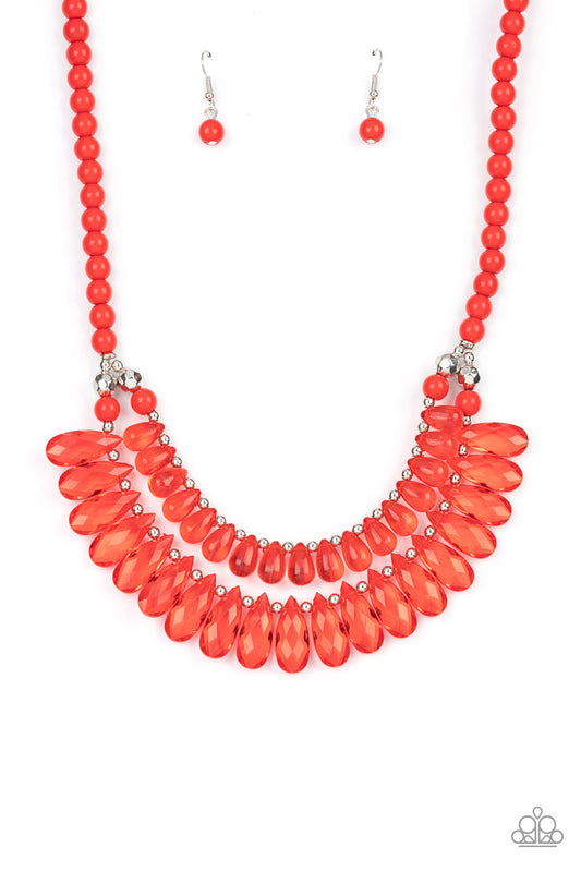 Paparazzi AccessoriesAll Across the GLOBETROTTER - Red Necklace