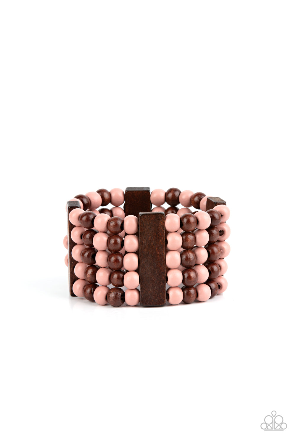 Paparazzi Accessories: Island Soul - Pink Wood Bracelet