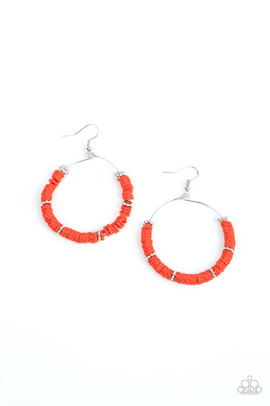 Paparazzi Accessories: Loudly Layered - Red Earring