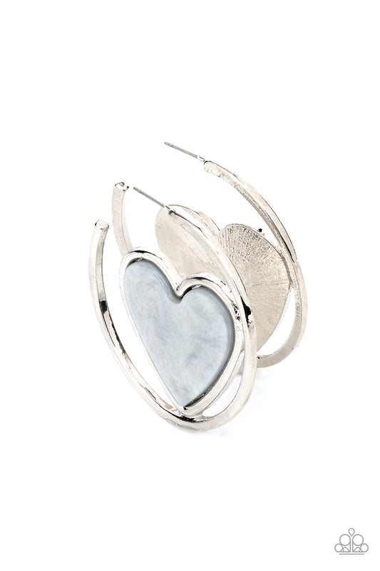 Paparazzi Accessories: Smitten with You - Silver Earring