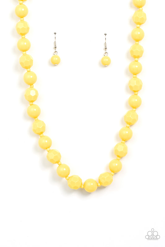 Paparazzi Accessories: Popping Promenade - Yellow Necklace