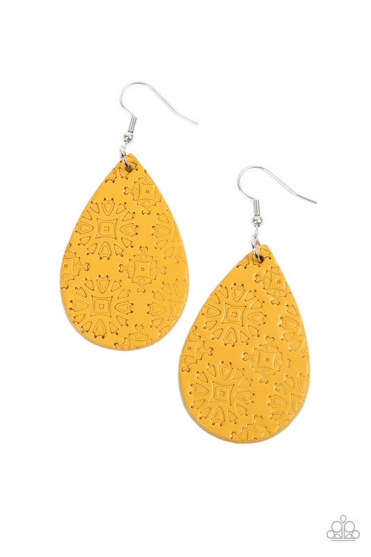 Paparazzi Accessories: Stylishly Subtropical - Yellow Earring