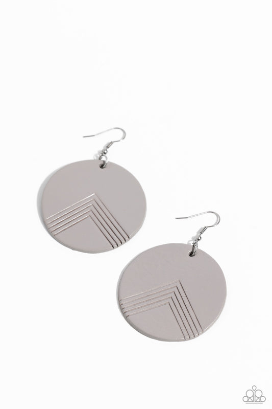 Paparazzi Accessories: On the Edge of Edgy - Silver Earring