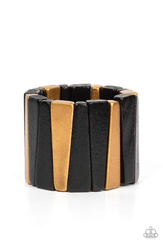 Paparazzi Accessories: Bahama Boardwalk - Black Wood Bracelet