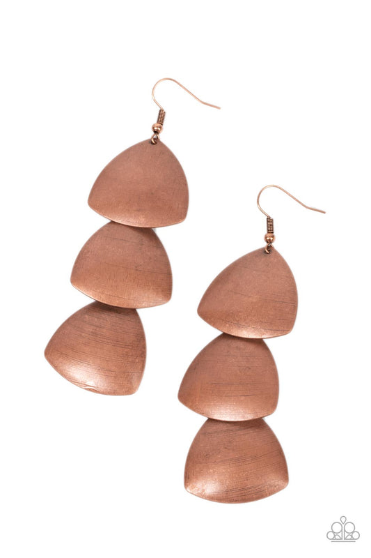 Paparazzi Accessories: Modishly Metallic - Copper Earring