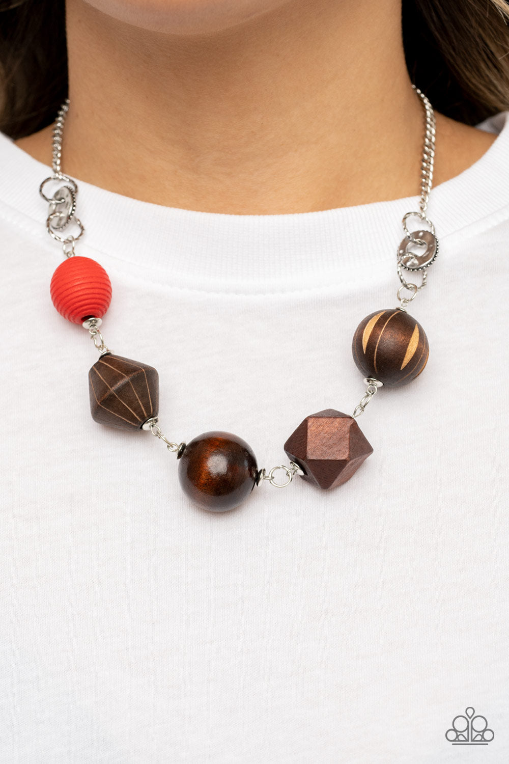 Paparazzi Accessories: Eco Extravaganza - Red Wood Necklace