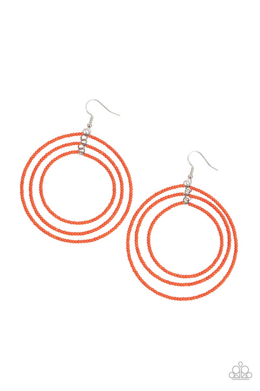 Paparazzi Accessories: Colorfully Circulating - Orange Earring