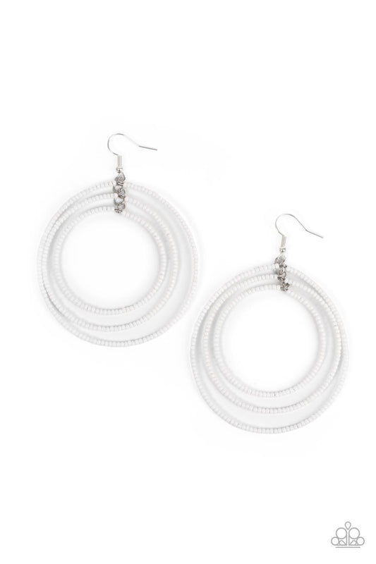 Paparazzi Accessories: Colorfully Circulating - White Earring