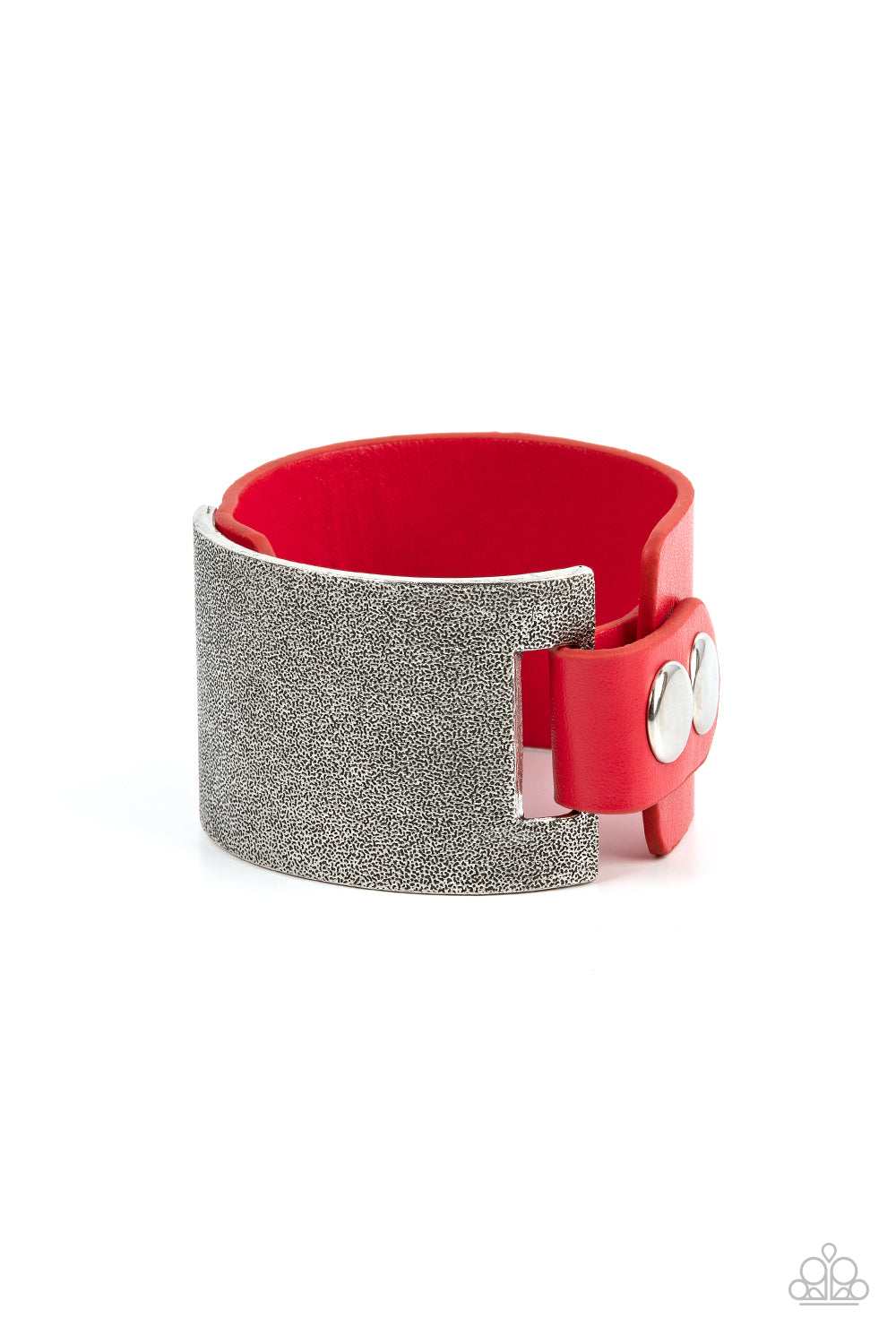 Paparazzi Accessories: Studded Synchronism - Red Bracelet