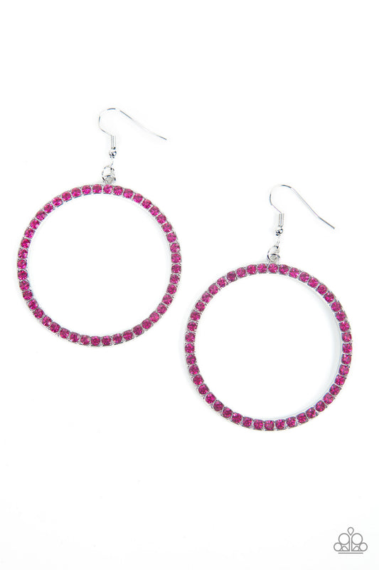 Paparazzi Accessories: Head-Turning Halo - Pink Earring