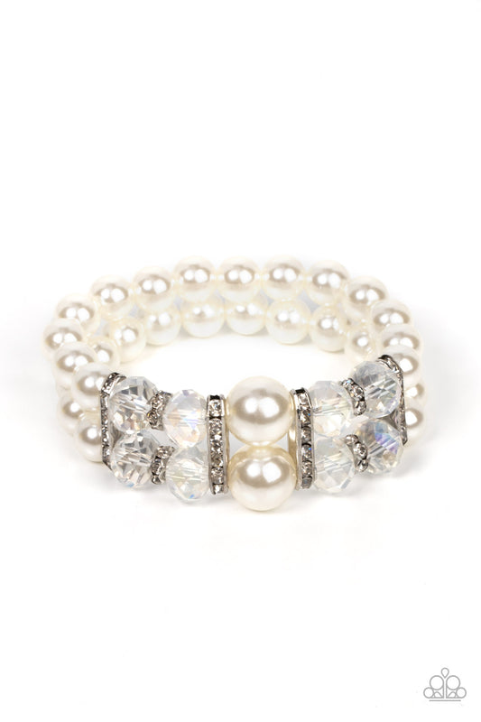 Paparazzi Accessories: Timelessly Tea Party - White Bracelet