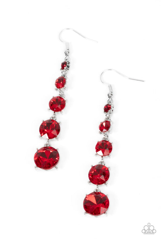 Paparazzi Accessories: Red Carpet Charmer - Red Earring