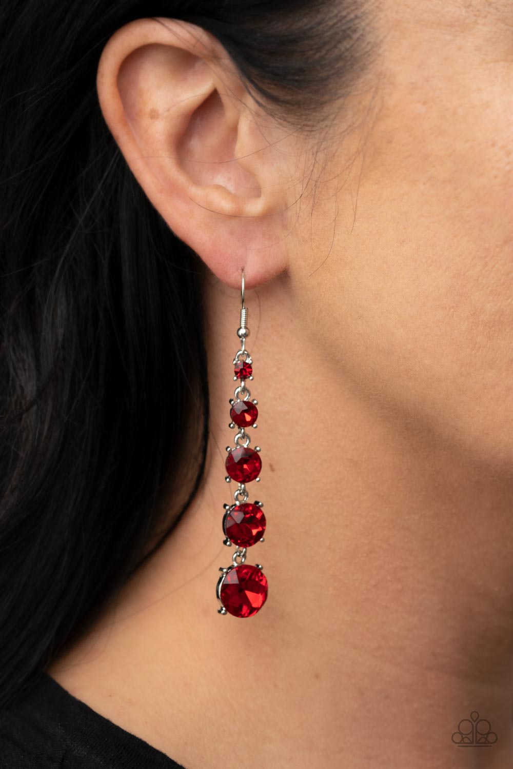 Paparazzi Accessories: Red Carpet Charmer - Red Earring