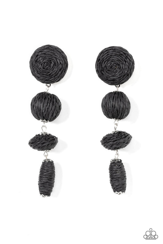 Paparazzi Accessories: Twine Tango - Black Earring