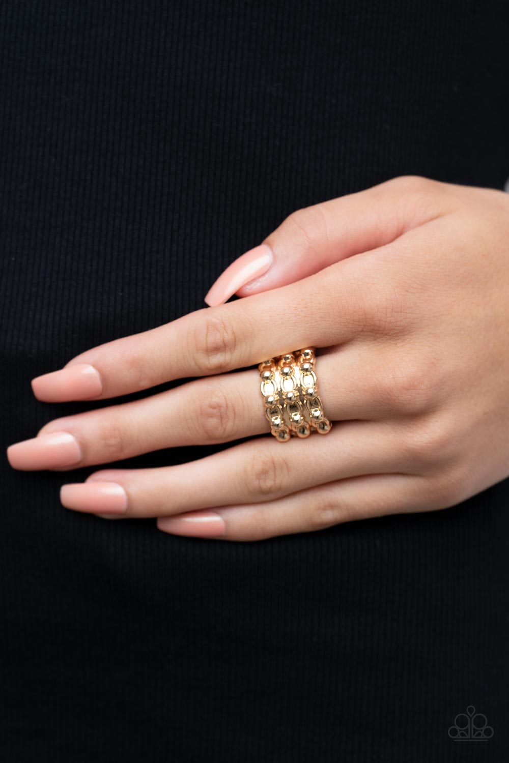 Paprazzi Accessories: Dauntless Demeanor - Gold Ring