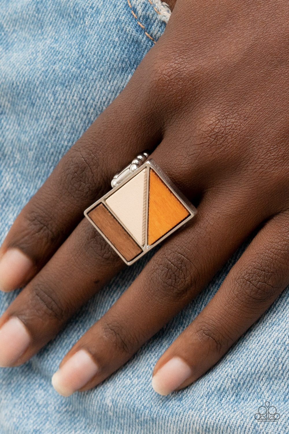 Paparazzi Accessories; Happily EVERGREEN After - Orange Wood Ring