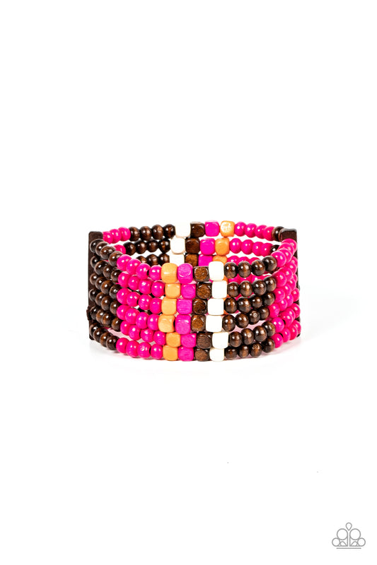 Paparazzi Accessories: Dive into Maldives - Pink Bracelet