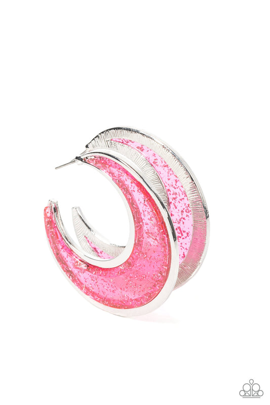 Paparazzi Accessories: Charismatically Curvy - Pink Earring