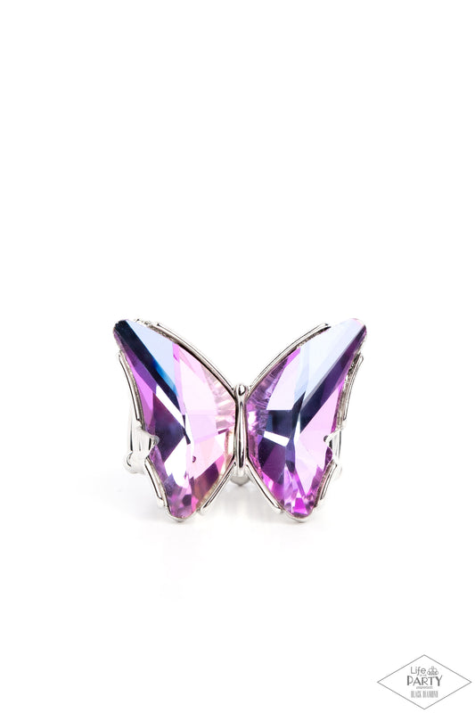 Paparazzi Accessories: Fluorescent Flutter - Purple Ring